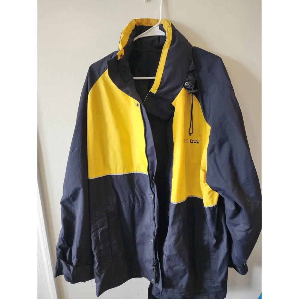 Chaps Ralph Lauren jacket men's XL colorblock windbreaker Vintage 90s/Y2K ,
